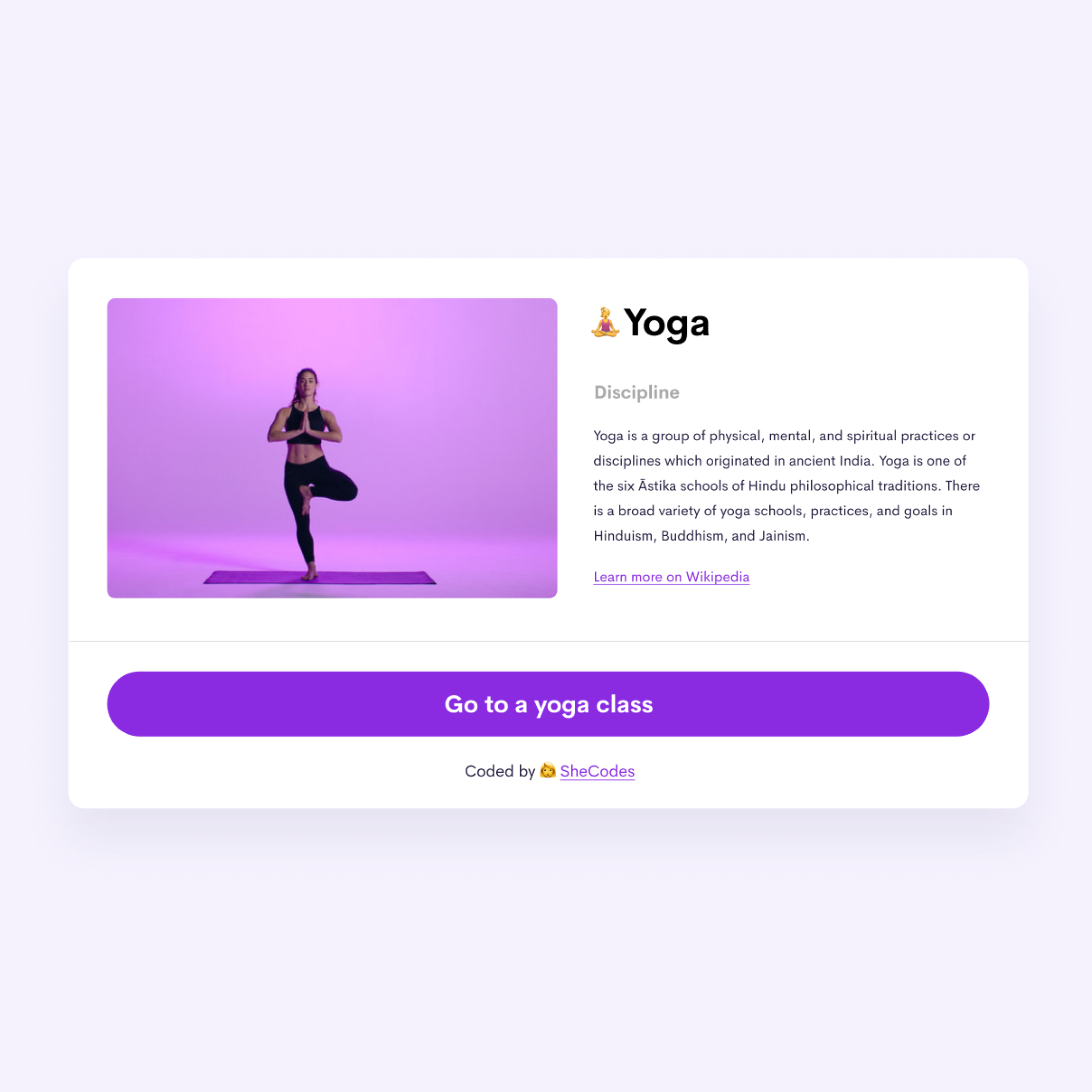 Yoga app preview